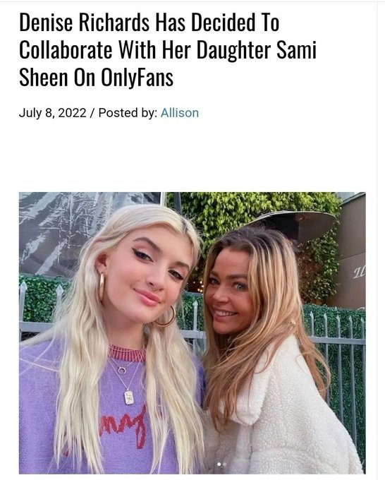 OnlyFans models posting L's - charlie sheen's daughter - Denise Richards Has Decided To Collaborate With Her Daughter Sami Sheen On OnlyFans Posted by Allison my 10
