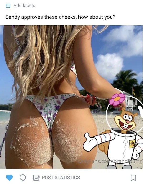 spicy sex memes Tantric Tuesday - bikini - Add labels Sandy approves these cheeks, how about you? B OmmyFans.com brandiourrr Post Statistics