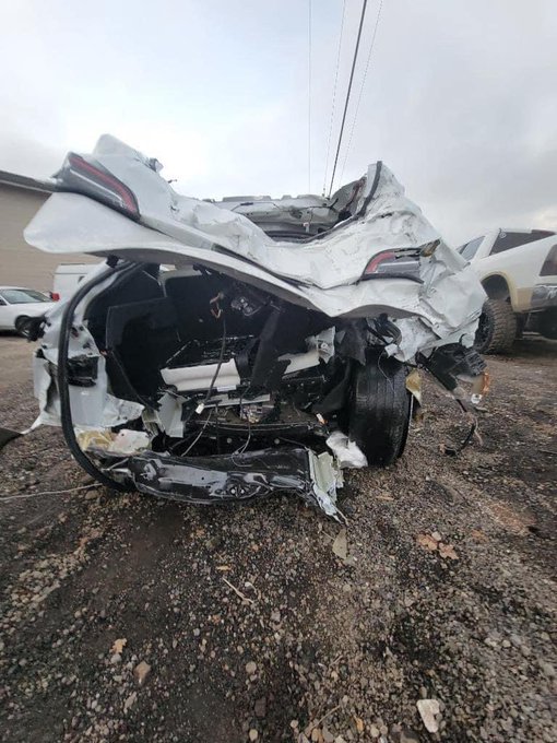 Tesla crashes where everyone survived - traffic collision