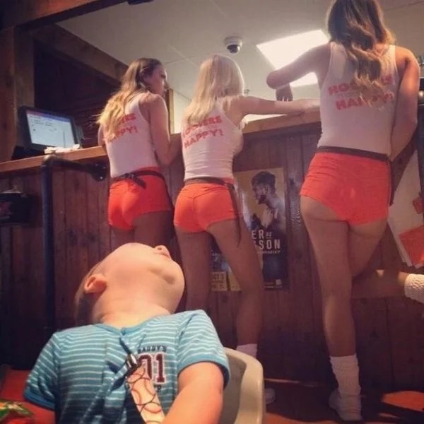spicy sex memes - hooters fail - Py! 01 Overe Happy! Erre Son Rock Hal