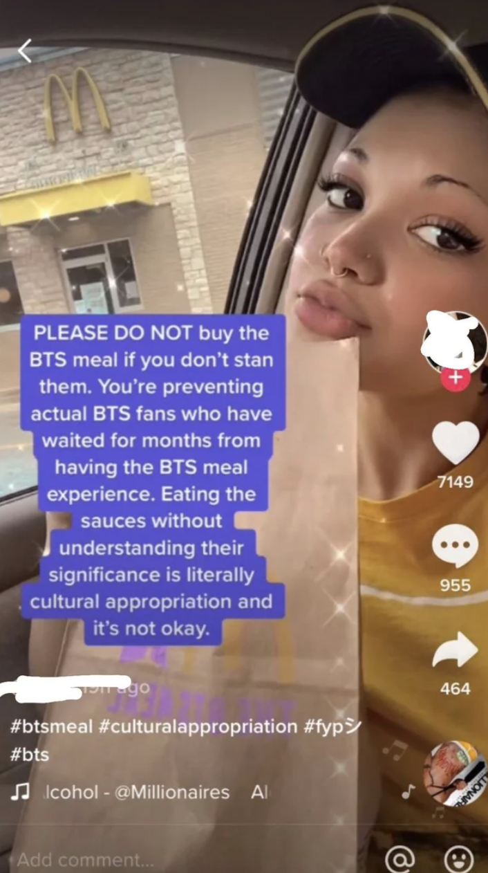 Cringey Pics - bts meal stan meme - Please Do Not buy the Bts meal if you don't stan them. You're preventing actual Bts fans who have waited for months from having the Bts meal experience. Eating the sauces without understanding their significance is lite