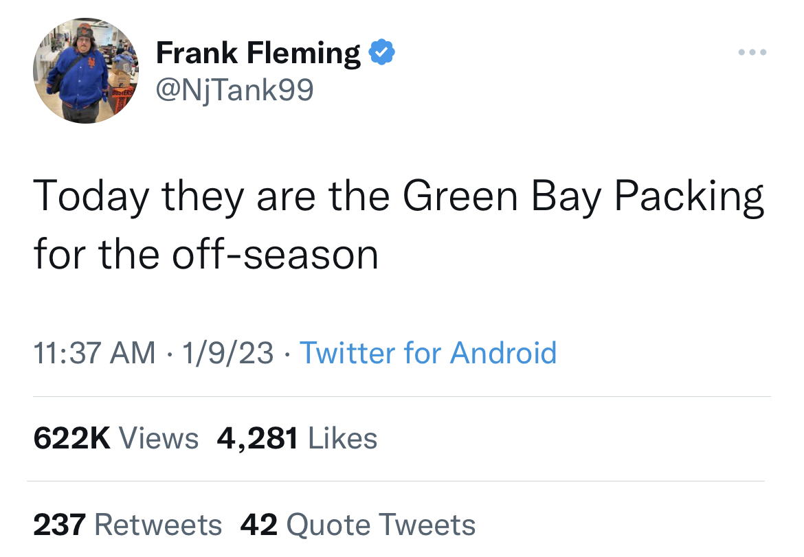 Tweets dunking on celebs - eminem mariah carey twitter - Frank Fleming Today they are the Green Bay Packing for the offseason 1923 Twitter for Android Views 4,281 237 42 Quote Tweets