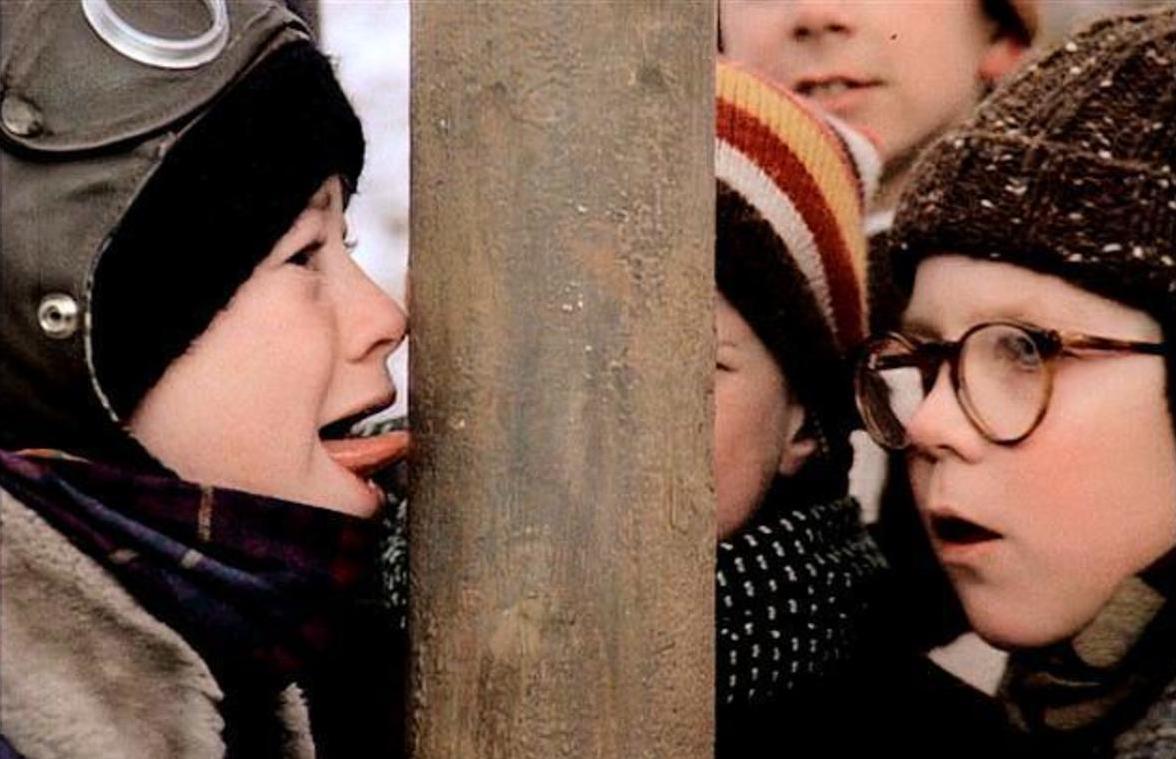 best f*ck around and find out moments - christmas story flick tongue