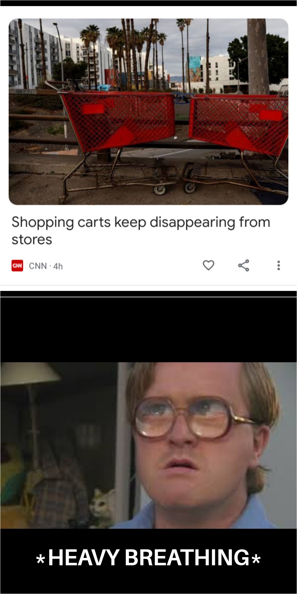 photo caption - Shopping carts keep disappearing from stores Cnn Cnn 4h Heavy Breathing