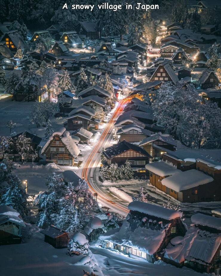 cool random pics - Japan - A snowy village in Japan