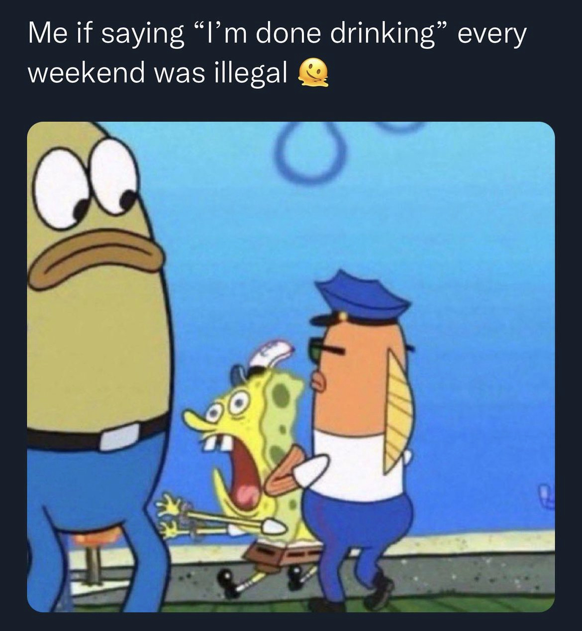 Hoodville memes and captions - cartoon - Me if saying "I'm done drinking" every weekend was illegal