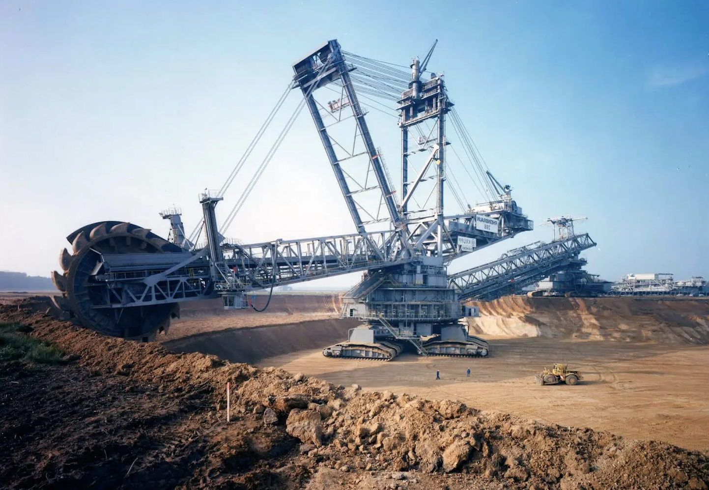 The <strong><a href="https://www.ebaumsworld.com/articles/inside-the-bagger-288-the-megamachine-destroying-the-german-countryside/87340787/">Bagger 288</a></strong> is the biggest and heaviest land vehicle in the world. 