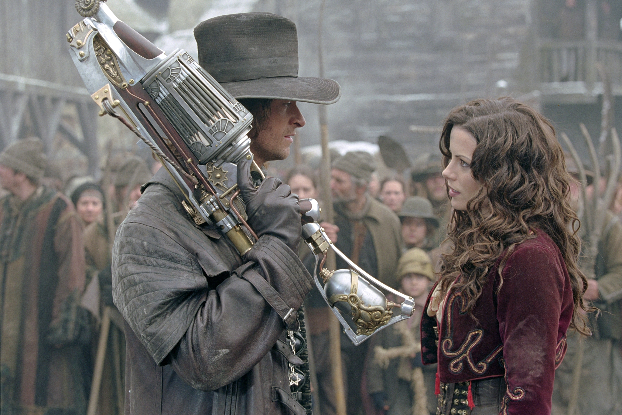 Van Helsing. It's Hugh Jackman, Kate Beckinsale ala the glory days of 2004. It's got a 27% on rotten tomatoes,. 6/10 on IMDb but there's something about the dry jokes smattered in what's supposed to be high tension scenes, or scenes of sexual tension. The special effects aren't the greatest but at the same time it also adds to the experience. -Jakows