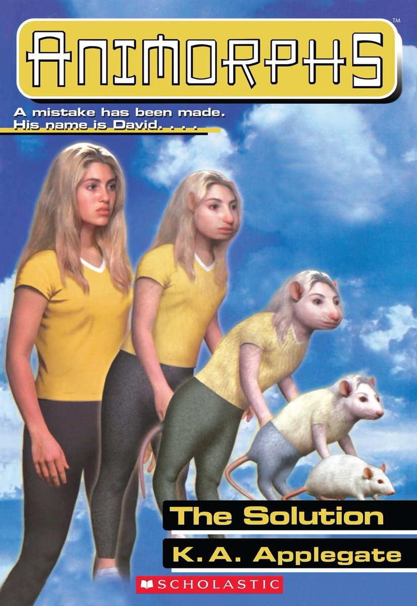 Animorphs Book Covers - animorphs rat book - Animorphs A mistake has been made. His name is David... Tm The Solution K.A. Applegate Scholastic