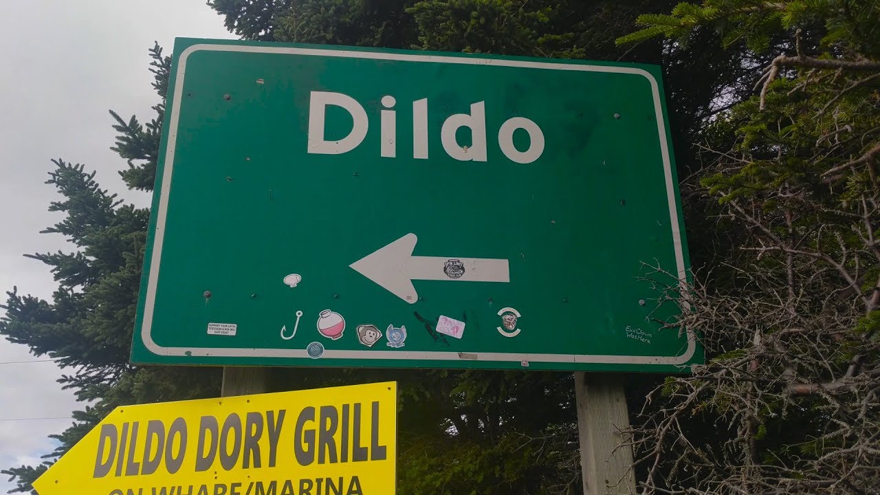 Vulgar Geography - street sign - Dildo S Dildo Dory Grill On WhareMarina W
