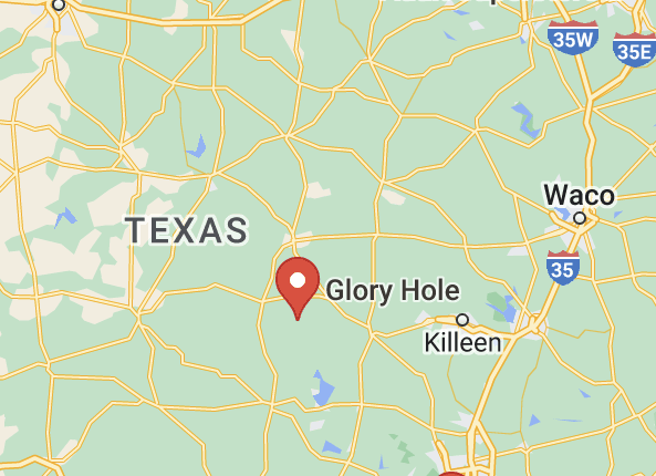 Vulgar Geography - map - Texas Glory Hole Killeen 35W Waco 35 35E