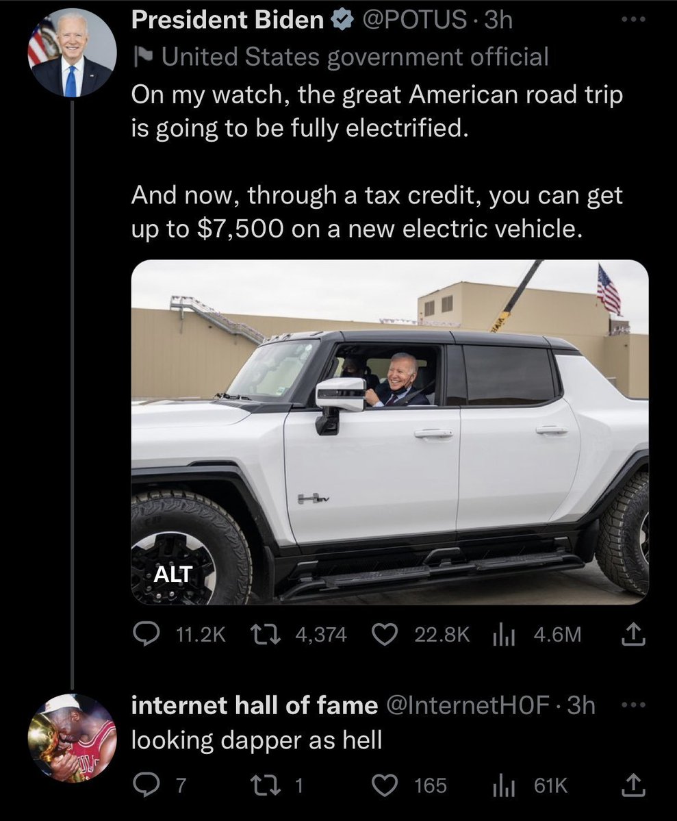 Examples of Insane D*ckriding - luxury vehicle - President Biden 3h United States