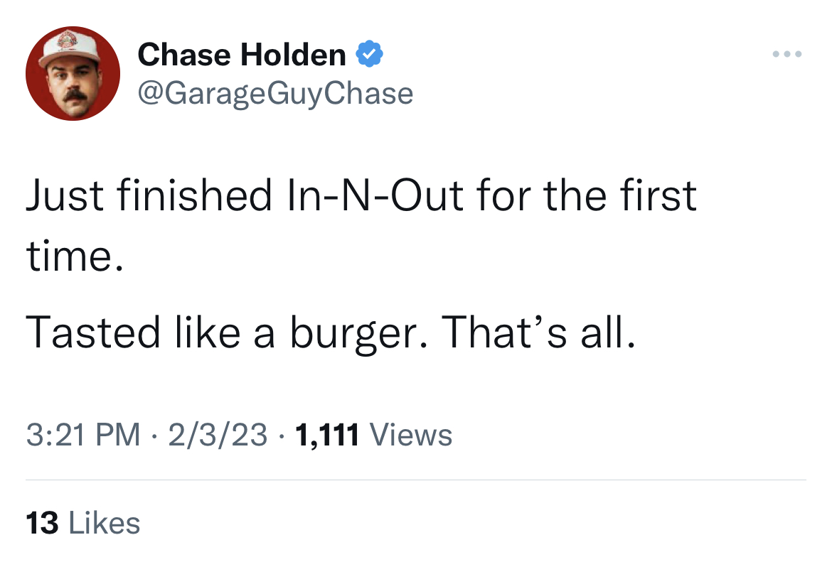 Tasted like a burger.