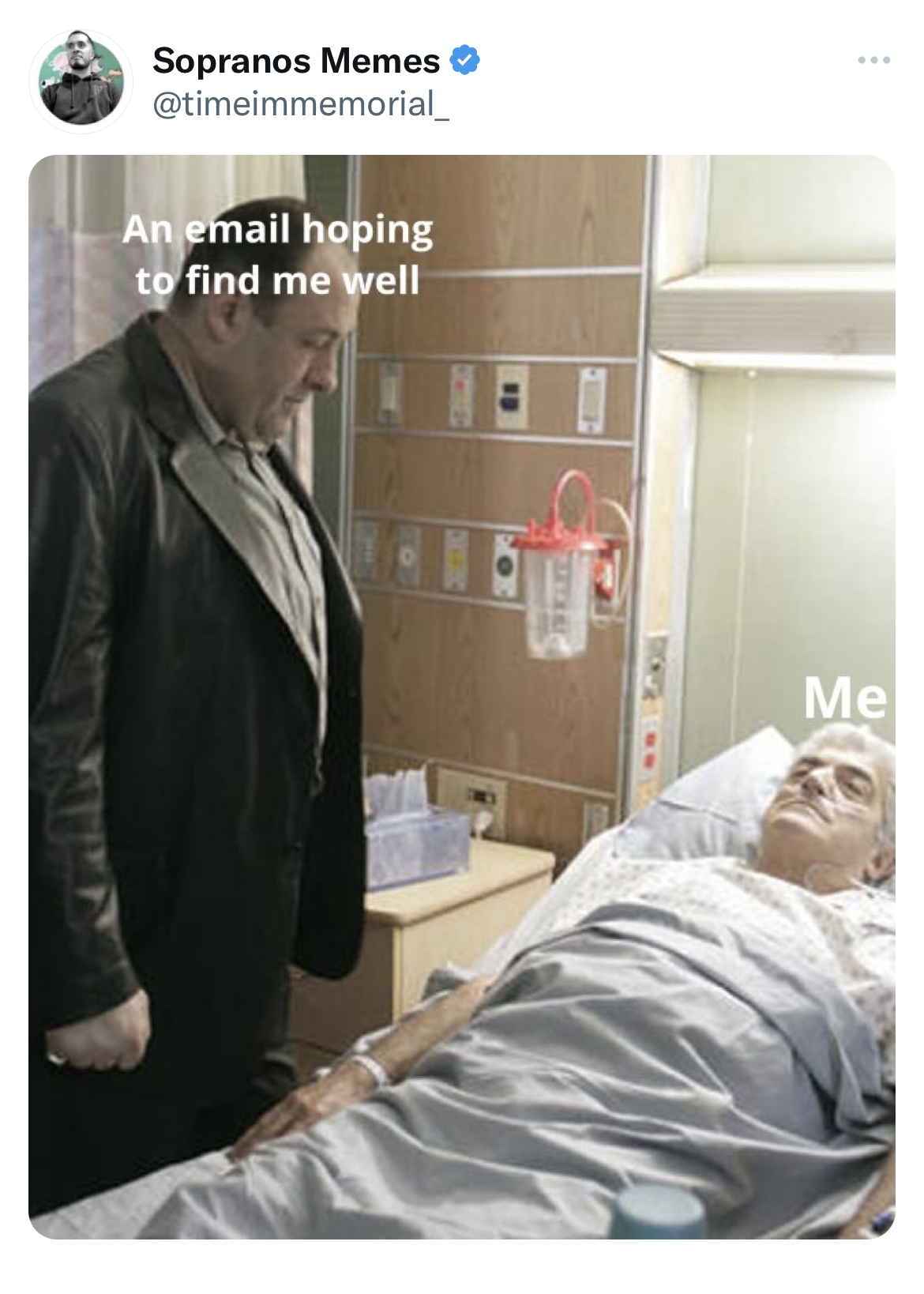 savage and absurd tweets - Sopranos Memes An email hoping to find me well Bakid Me