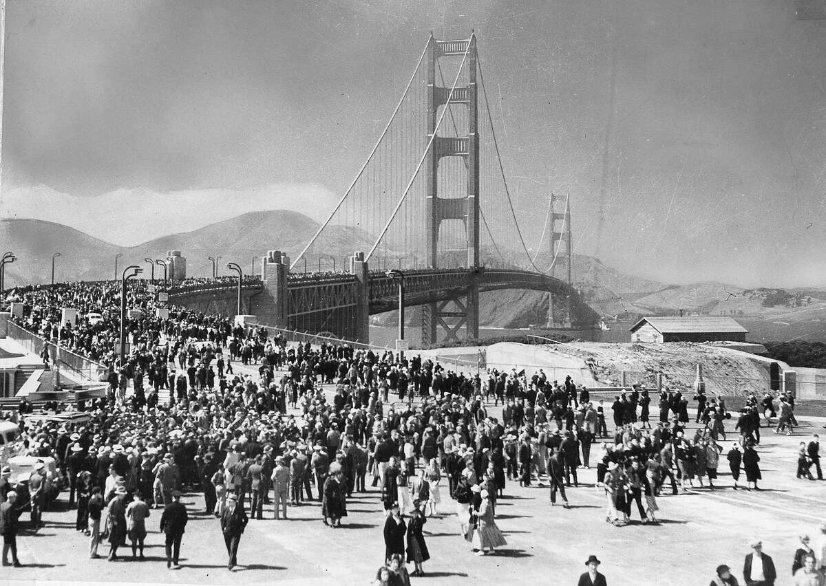 Historic moments to travel back to - golden gate bridge first