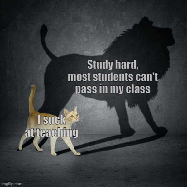 funny memes and pics - handle transactions for a multi billion dollar company - imgflip.com Study hard, most students can't pass in my class I suck at teaching
