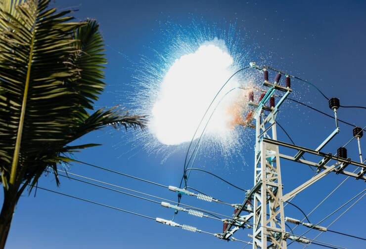 cool pics and random photos - power pole explosion