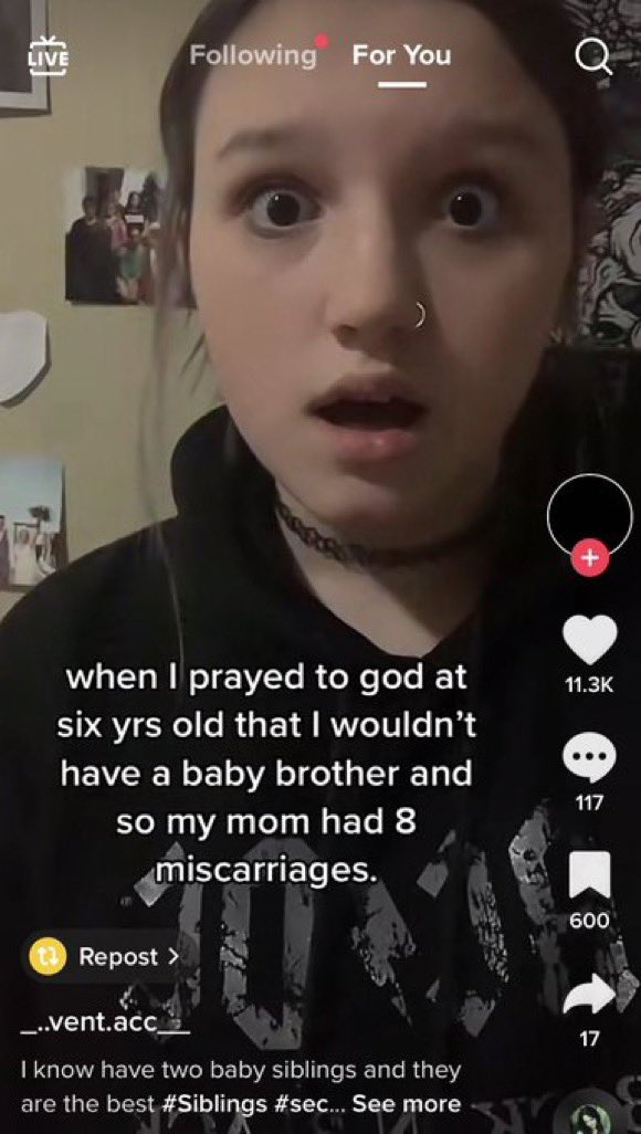 photo caption - Live ing For You when I prayed to god at six yrs old that I wouldn't have a baby brother and so my mom had 8 miscarriages. tl Repost > _..vent.acc I know have two baby siblings and they are the best
