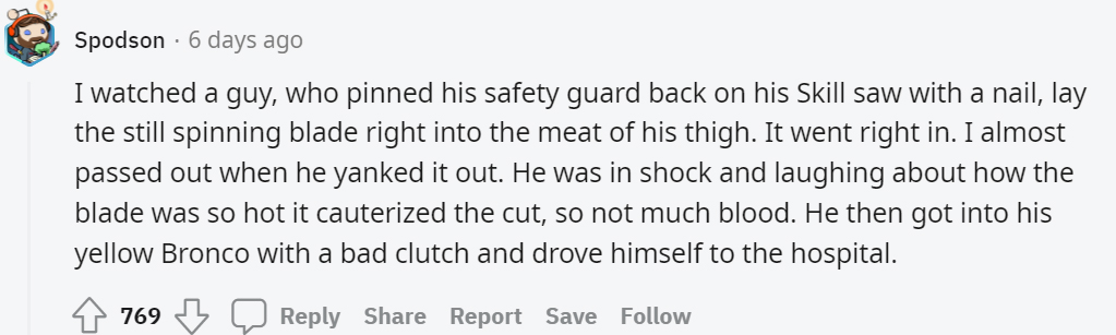 26 People Describe the Worst Accident They've Seen at a Workplace