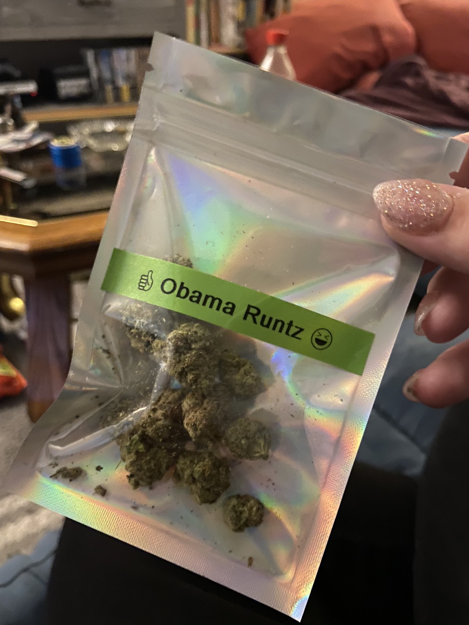 Ridiculously Offensive Weed Strain Bags - Obama Runtz