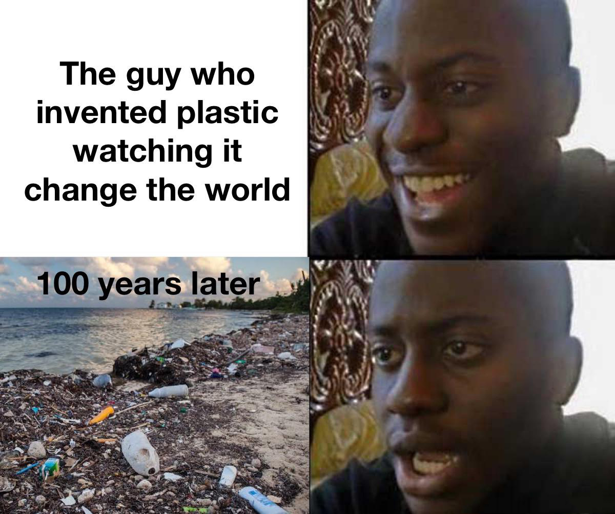 dank memes - The guy who invented plastic watching it change the world 100 years later 400