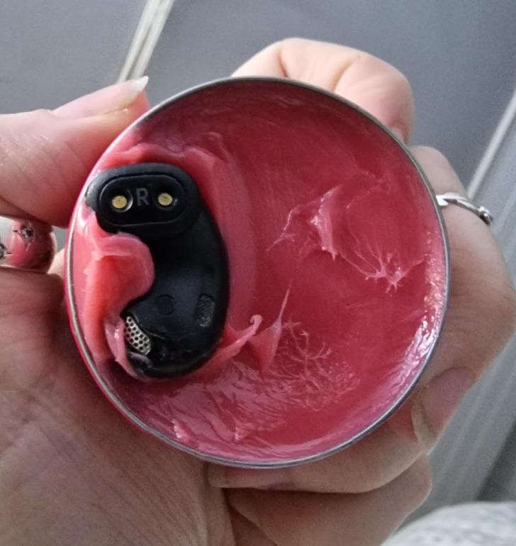 “In the middle of the night, I apparently thought this was my earbuds’ case.”