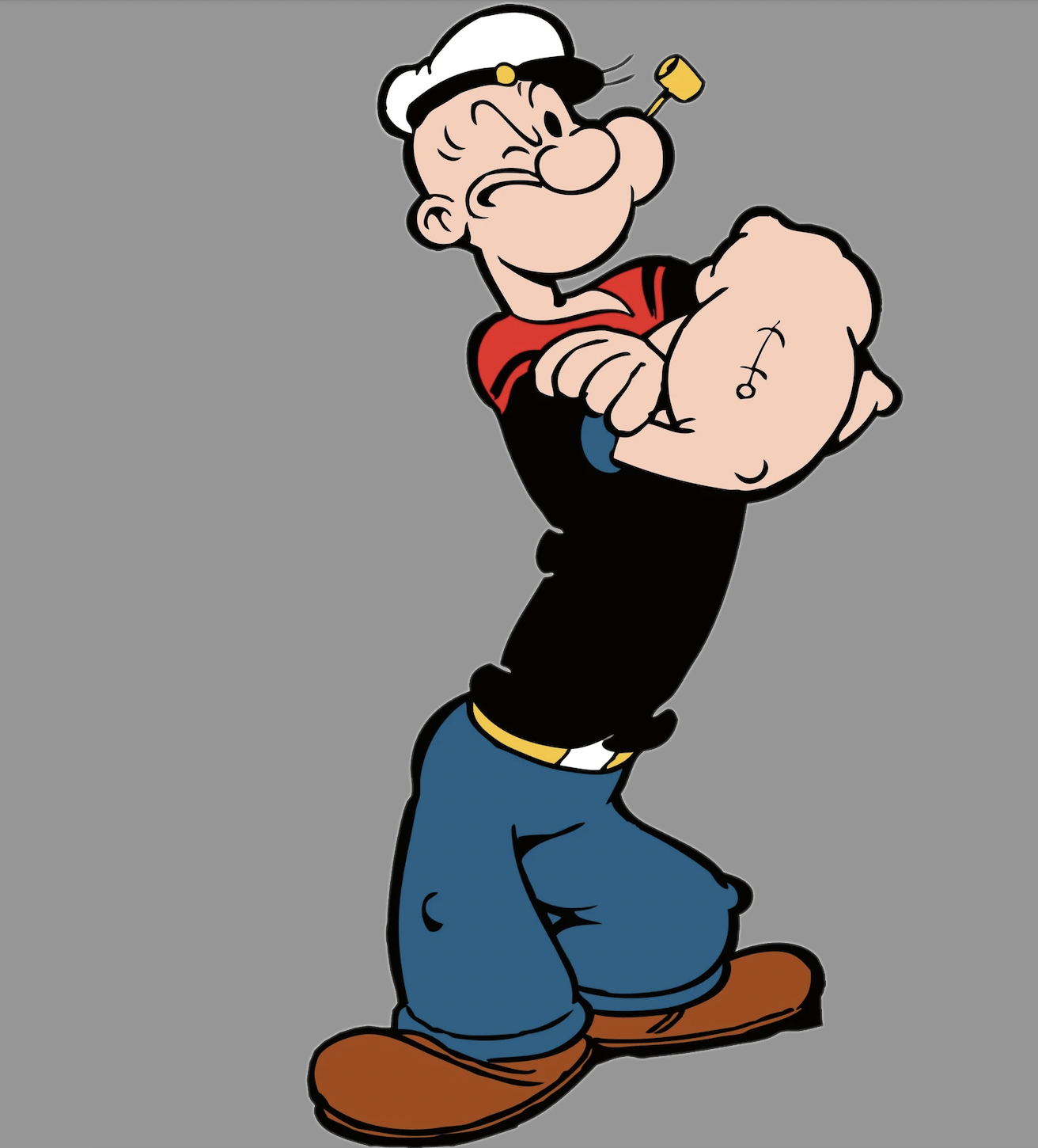 Racist looking animated characters - popeye