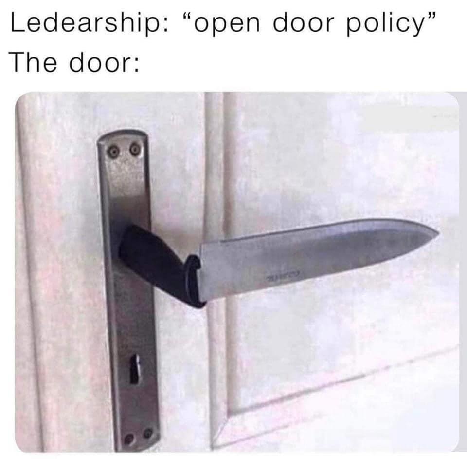 angle - Ledearship "open door policy" The door