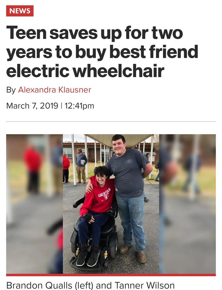 Bros helping bros - Meme - News Teen saves up for two years to buy best friend electric wheelchair By