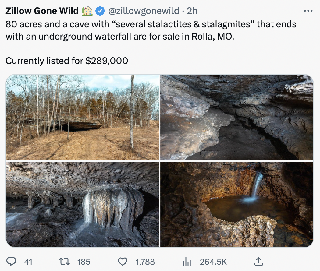 cursed zillow photo - water resources - Zillow Gone Wild .  cave with