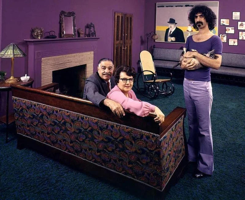 music history celebs - frank zappa and his parents - fo