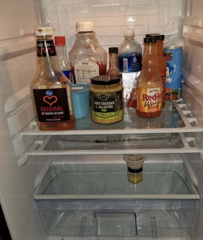 Only condiments? My kind of fridge.