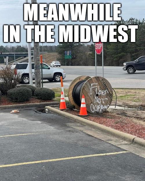 funny memes - tire - Meanwhile In The Midwest Stop 39 Corning iben Not Coppar C