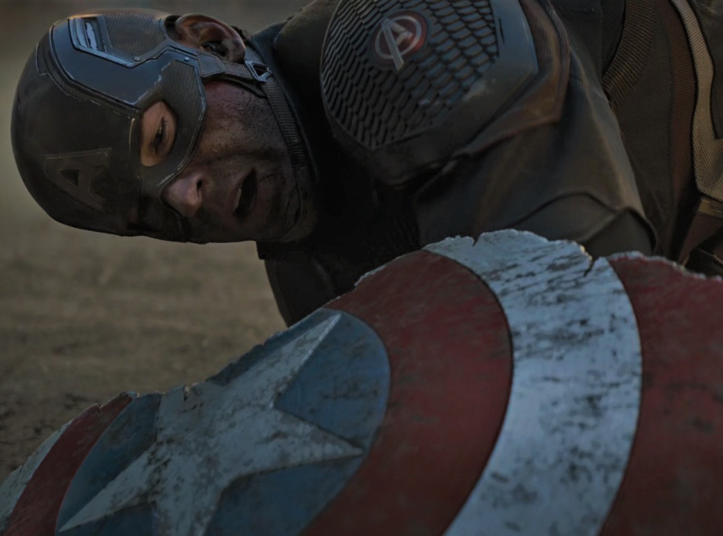 battle damaged heros and villains - captain america shield destroyed