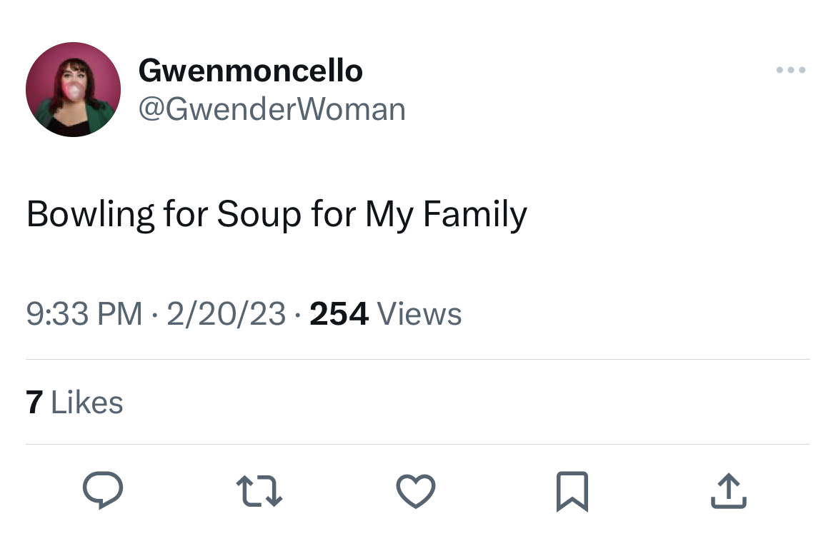 Unhinged Tweets - kodak trump tweet - Gwenmoncello Bowling for Soup for My Family 22023 254 Views 7
