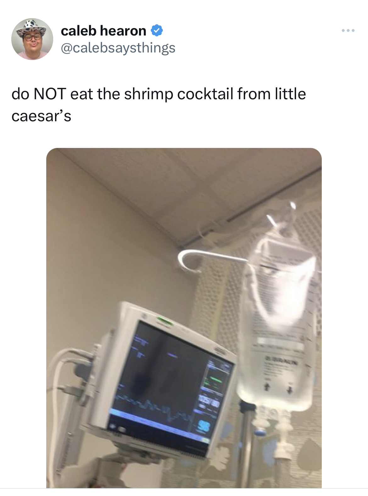 Unhinged Tweets - don t drink the mastercard mouse water - caleb hearon do Not eat the shrimp cocktail from little caesar's