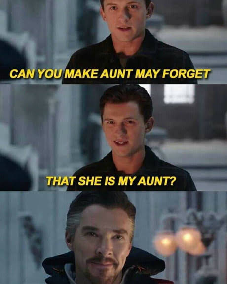 funny memes and pics - spider man sweet home alabama - Can You Make Aunt May Forget That She Is My Aunt?