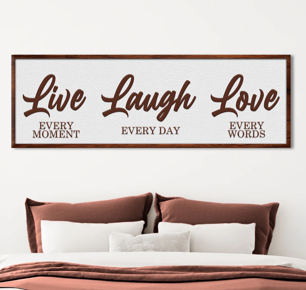 one thing satan gifts you in hell - Tailored Canvases - Live Laugh Love Every Moment Every Day Every Words