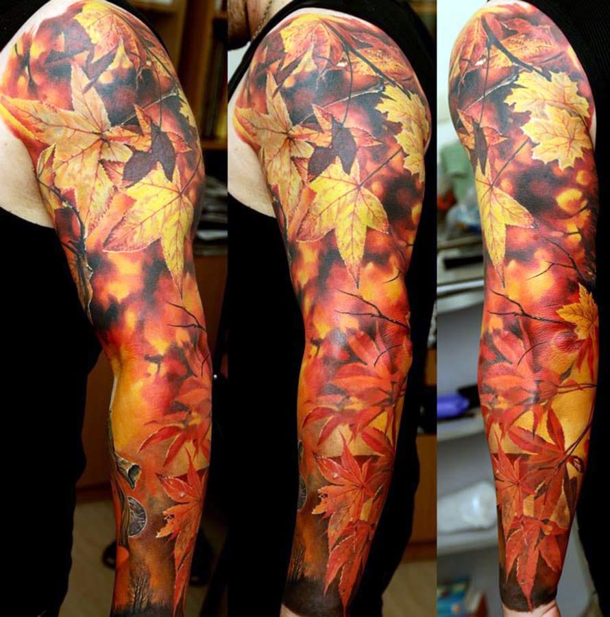 awesome tattoos - autumn tattoo
