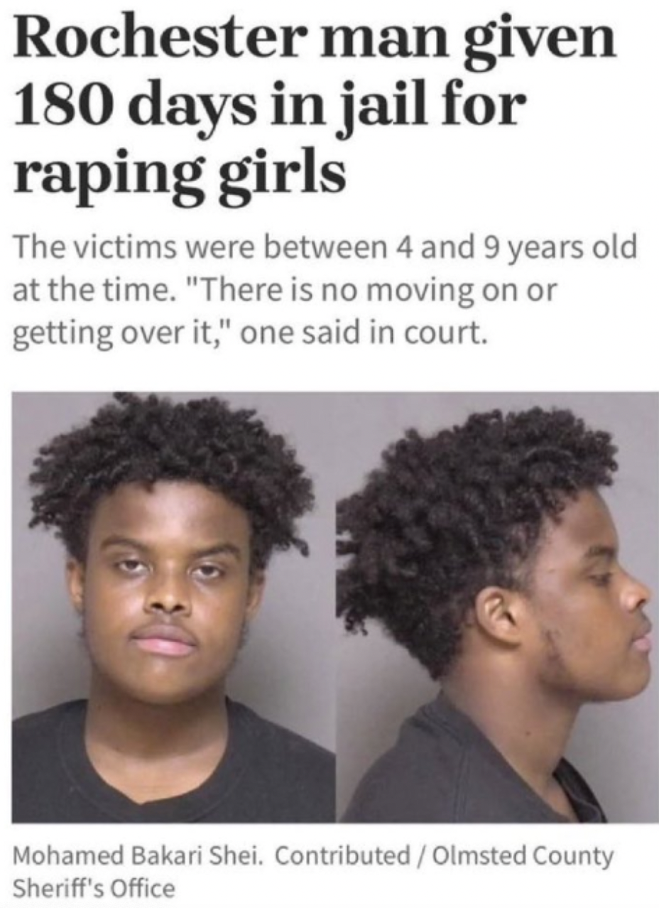 Cringe pics - Rochester man given 180 days in jail for raping girls The victims were between 4 and 9 years old at the time.