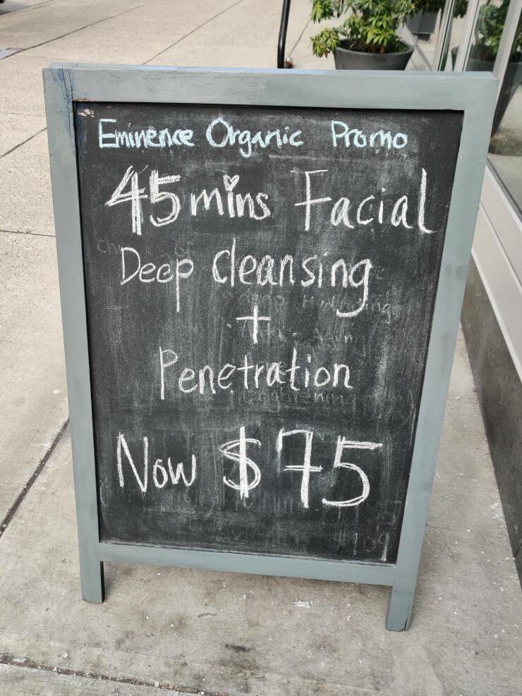cool random pics - blackboard - Eminence Organic Promo 45 mins Facial Deep cleansing Penetration Now $75 T