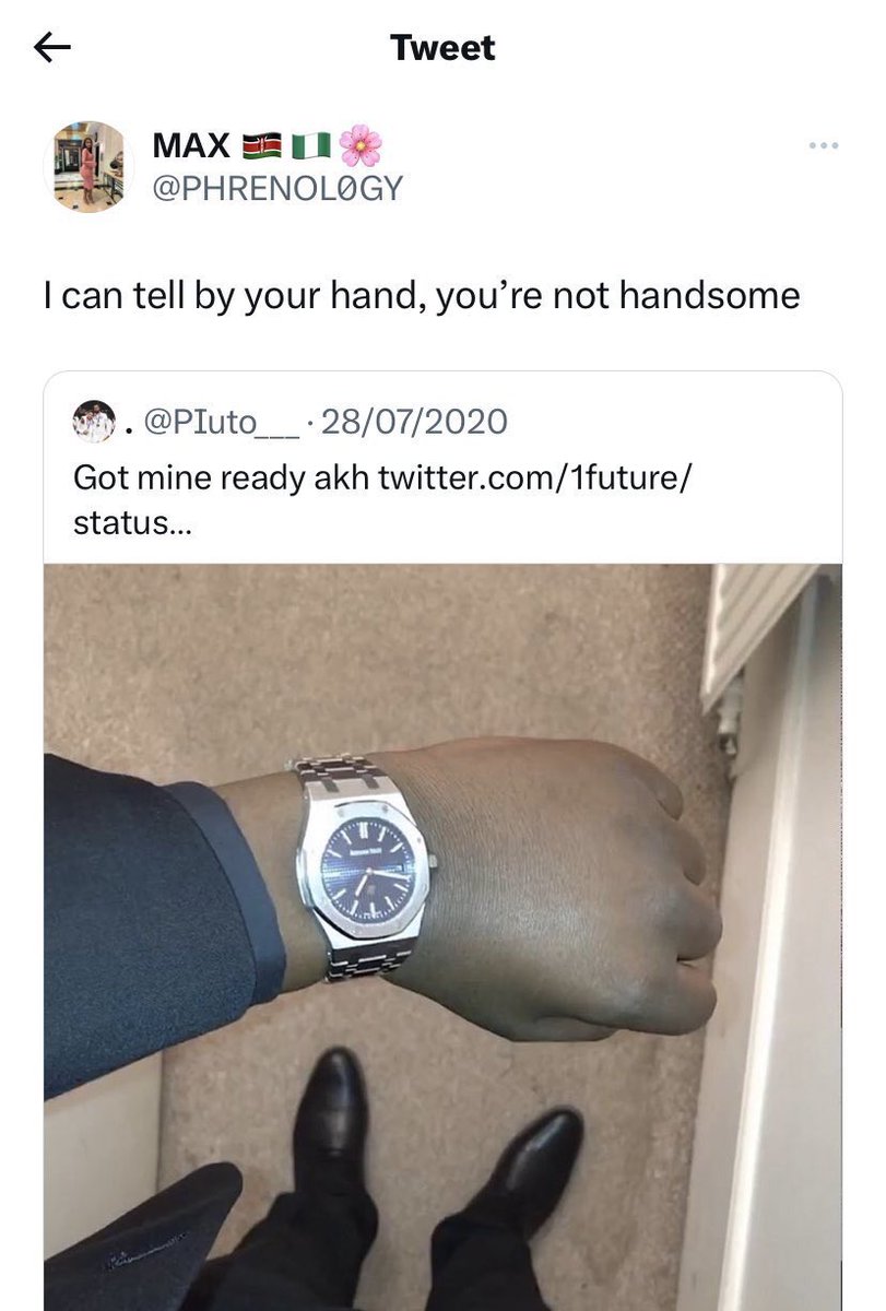 Rare insults - arm - Max Tweet I can tell by your hand, you're not handsome