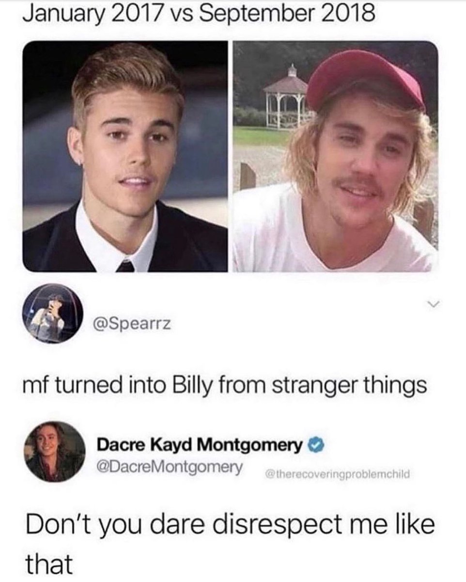Rare insults - justin bieber billy stranger things - vs mf turned into Billy from stranger things