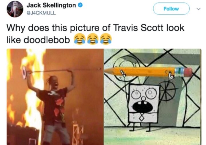 Rare insults - travis scott concert memes - Jack Skellington Why does this picture of Travis Scott look