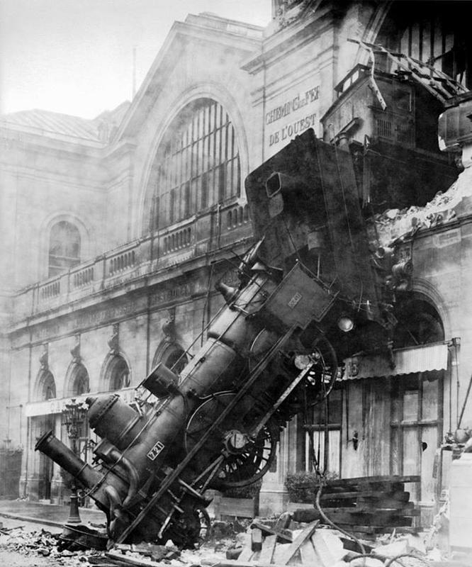 fascinating photos throughout history watching a train wreck