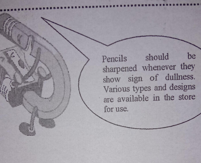 drawing - Pencils should be sharpened whenever they show sign of dullness. Various types and designs are available in the store for use.