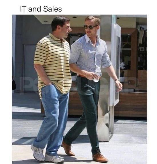 funny memes and pics - jeans - It and Sales B
