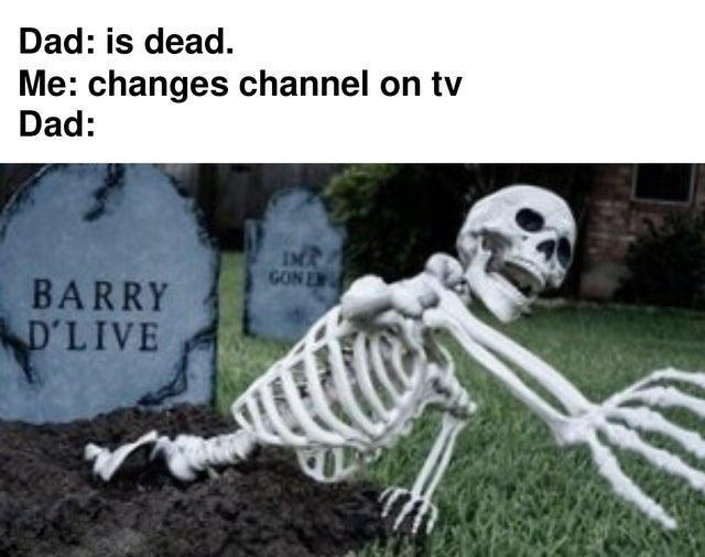 funny memes and pics - Meme - Dad is dead. Me changes channel on tv Dad Barry D'Live Imr Goner