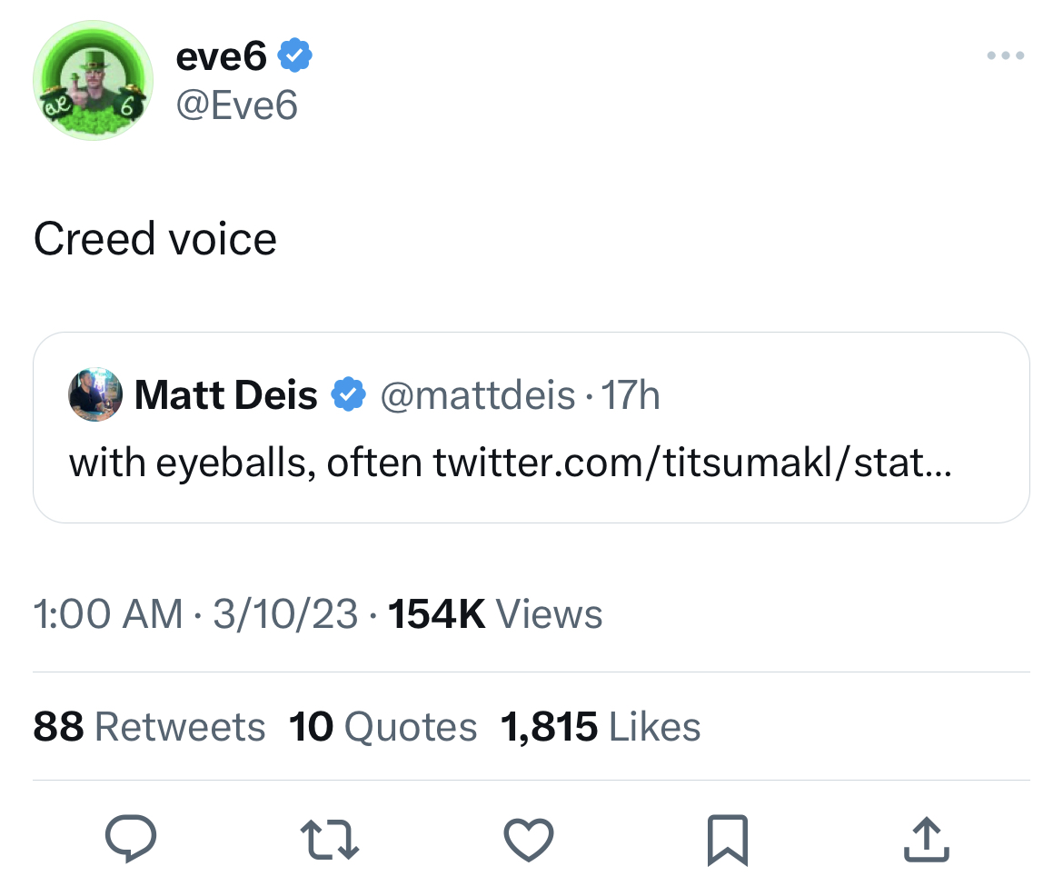 savage tweets roasting celebs - those who want power are the ones - eve eve6 6 Creed voice Matt Deis 17h with eyeballs, often twitter.comtitsumaklstat... 310 Views 88 10 Quotes 1,815