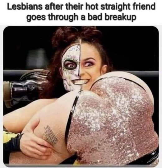 spicy sex meems - photo caption - Lesbians after their hot straight friend goes through a bad breakup